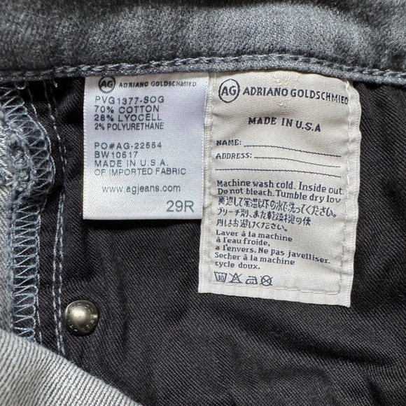 Adriano Goldschmied AG Jeans The Stevie Ankle Light Gray Rinse Jeans 29R - Picture 5 of 5